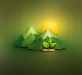 Ícone Chapada no fundo do cenário.